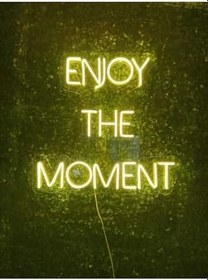 Resim dekoraven Enjoy The Moment Neon Led Tabela Sarı, enjoyss 