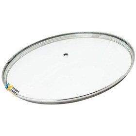 Resim Tencere Sahan Tava Cam Kapağı Kapak 34 Cm Tutma Tepesiz 