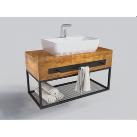 Resim Ntconcept Masif Ağaç Lavabo Dolabı (Hilton) (419333999) 