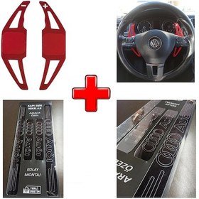 Resim Audi A80 Uyumlu Kapı Eşiği Ve F1 Kulakçık Vites Kolu (554410476) 