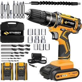 Resim Çift Akülü Darbeli Materyal Şanzumanli 24 Parça Uç Seti 