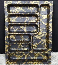 Resim 7 Bölmeli Kaşıklık Büyük Boy A1336 Antik Beyaz 