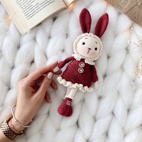 Resim Amigurumi Şapkalı Tavşan Oyuncak - Tarçın Erkek 
