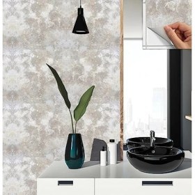 Resim Kendinden Yapışkanlı Gri Mermer Desenli Pvc Karo 30X30 cm (11 Adet / 1 M²) 