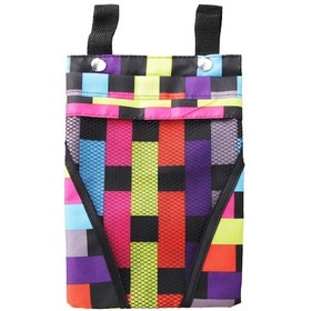 Resim Suntek Scooter Bisiklet Ön Gidon Çantası Aletleri Şarj Renkli Kafes Çok Renkli 