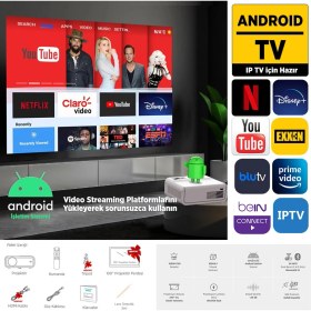 Resim Vankyo Sunspark 500 W 5G 240" Android TV 1080P Destekli Projeksiyon Cihazı 