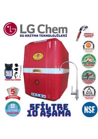 Resim Lg Chem Cool Kırmzı Byz 8lt 5fl Pompalı 10 Aşama Su Arıtma Cihazı 