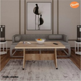 Resim Modilayn Igma Tekerlekli Mdf Masa Ofis Orta Sehpa 