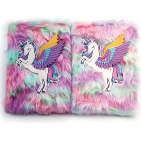 Resim Büro Ev Ofis Hediyesi İçin Unicorn Tasarımlı Peluş Hatıra Defteri Diğer 