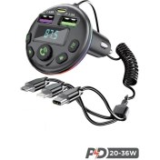 Resim G14 36W Pd Şarj Özellikli Dijital Göstergeli Bluetooth Fm Transmitter 