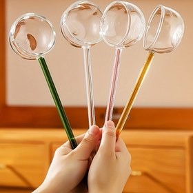 Resim 2 Adet/4 Adet Yüksek Borosilikat Cam saç tokası, Isıya Dayanıklı Uzun Sap, Renkli Kavrama, Sıcak Yağ, Baharat ve Çorbalar İçin Mutfak Kaşığı 