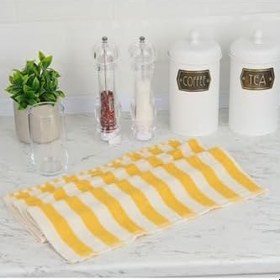 Resim Soft Stribet Mutfak Havlusu - Ekru/Sarı - 40X66 Cm 