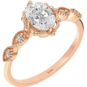 Resim Sirius Pırlanta Ve Beyaz Topaz Taşlı Henna Yüzük 0847R0040 