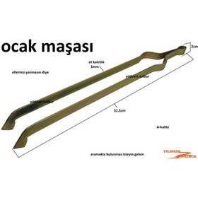 Resim Ocak Maşası Şömine Maşası Maşası Soba Maşası Uzun Sağlam 51 Cm At 