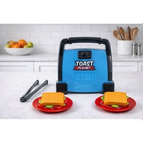 Resim Oyuncak Tost Makinesi Seti Mavi 
