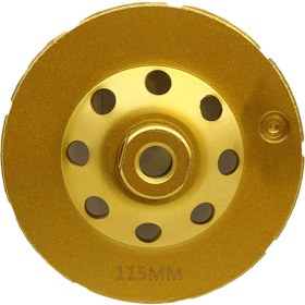 Resim Nzb Beton Taşlama Elmas Çanak Disk Beton Yüzey Temizleme Çift Sıra Segmanlı 115 mm 