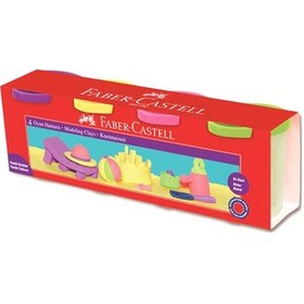 Resim Faber-Castell4 Renk Oyun Hamuru Fosforlu Renkler 