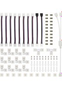 Resim Dofolink 5050 Rgb Led Şerit Bağlantı Seti - Kaynak Olmadan Kurulum, Döner Köşe Bağlayıcı, Çoğaltıcı Ve Uzatma Kabloları 