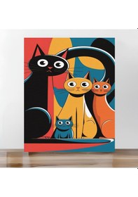 Resim Moranka Sayılarla Boyama Hobi Seti Çıtalı 40x50 Cm - Şaşkın Kedi 