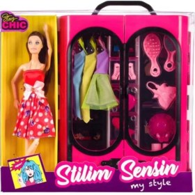 Resim Bebekli Elbise Dolabı Gardırop Oyuncak 