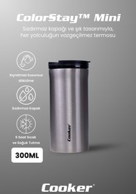 Resim Cooker 0.50 LT Paslanmaz Çelik Termos Ofis Piknik Mama Termosu 