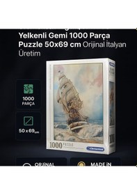 Resim Clementoni High Quality Collection Yelkenli Gemi 1000 Parça Puzzle 50x69 Cm Orijinal İtalyan Üretim 
