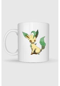 Resim Leafeon Eevee Tasarımlı Kupa Bardak Beyaz 
