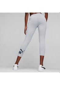 Resim Puma Essentials 3/4 Logo Leggings Kadın Siyah Tayt 586828 2800282 