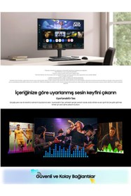 Resim Samsung 32" Full HD Yüksek Çözünürlüklü Akıllı Monitör Tizen TV Uygulamalı ve Kumandalı Wi-Fi Bluetooth 