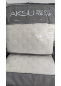 Resim Aksu Mıcrosoft Punto Renkli Yorgan Çift Kişilik 