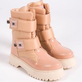 Resim Su Geçirmez Kaymaz Taban Siyah Kadın Kar Botu 