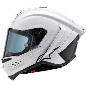 Resim Alpinestars Supertech R10 Carbon Spor Motosiklet Kaskı Beyaz Siyahh 
