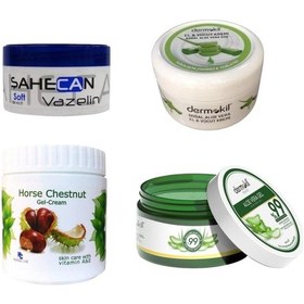 Resim Dermokil Aloe Vera Jel 300 ML + Dermokil Aloe Vera Özlü Krem 220 ML + Hunca Care At Kestanesi Gel + Magicare Şahecan Soft Vazelin 100 ML 
