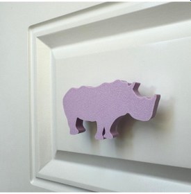 Resim Pomerol Mor Gergedan Dolap Kulpu - Çocuk Odası, Mutfak Ve Banyo İçin Modern, Şık Ve Dayanıklı Mobilya Kulp 