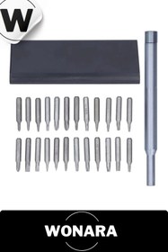 Resim Wonara Özel Üretim Laptop Gözlük Saat Telefon Tamir Mıknatıslı Mini Plastik Kutulu 25 Parça Tornavida Seti 