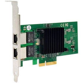 Resim PCIE X4 çift RJ45 Gigabit Ethernet sunucu çift bağlantı ethernet kartı 