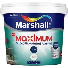 Resim Marshall Maximum Mat Silikonlu Silinebilir İç Cephe Boyası 15 Lt 15 LT 