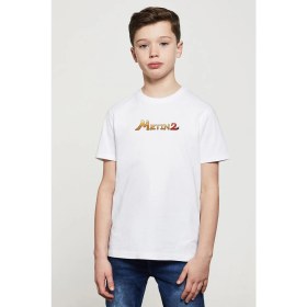 Resim Qivi Metin2 Logo Baskılı Çocuk Beyaz Tshirt 