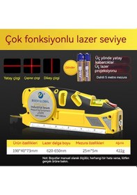 Resim Jian Fan Lazer Seviyesiok Fonksiyonlu Kızılöt Sişerit Metre 25 