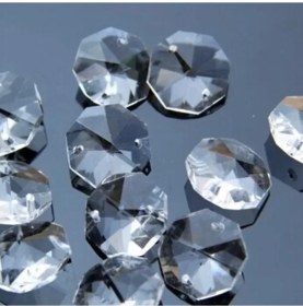 Resim Kristal Avize Taşı 100 Adet Octagon Cam 14 Mm Şeffaf 