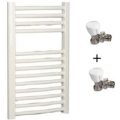 Resim Eca 50/70 Düz Beyaz Havlupan Ve 2 Adet Havlupan Vanası 