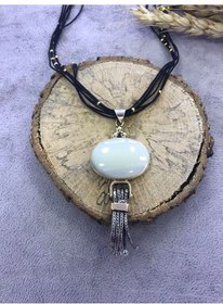 Resim Sedef Taşlı Gümüş Kolye 925 Ayar Taş 512653736 