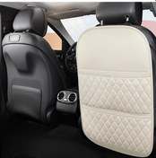 Resim Chuangyinshop Premium Suni Deri Araç Kolçakları Dayanıklı Sakluz Cebi Bej Renk Universal 