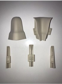 Resim Laminat Parke Süpürgelik Köşe Bağlantı Aparatı 6 CM Gri Renk 