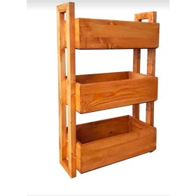 Resim Dabanlıoğlu Mobilya Doğal Ahşap Sebzelik Retro 70X50X30 Kurulu Gönderim 