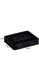 Resim Gplus 4KHD102M 1x2 HDMI 4K Ultra Hd 2160P 1 Giriş 2 Çıkış Mini Splitter Görüntü Çoklayıcı 