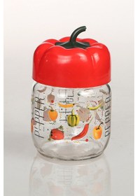 Resim Biber Desenli Kavanoz 1000 Cc Royaleks-bd1000 Çok Renkli 