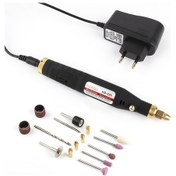 Resim Teltree Hb-005 Minik El Taşlama Makinesi, Ahşap Oyma Ve Parlatma İçin 15 Parça Aksesuarlı, 5000-18000 Rpm Ayarlanabilir Hız. 