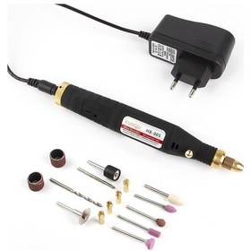 Resim Teltree Hb-005 Minik El Taşlama Makinesi, Ahşap Oyma Ve Parlatma İçin 15 Parça Aksesuarlı, 5000-18000 Rpm Ayarlanabilir Hız. 