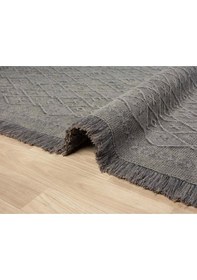 Resim Carpetrium Antique Prm Grey - Dört Tarafı Saçaklı Pamuklu Yıkanabilir Kilim 